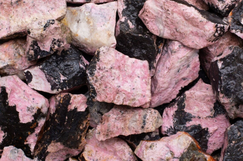 Rhodonite Rough Mineral Chunks