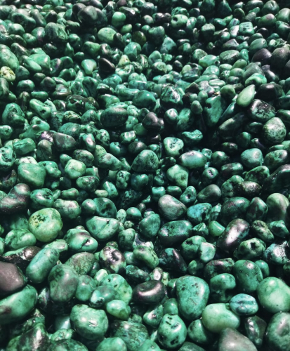 Dyed (Green) Tree Agate Tumbled Stones
