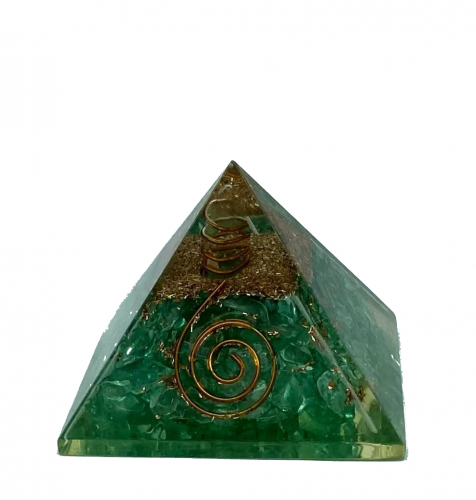 Green Onyx Orgonite Reiki Pyramid -2 Inch