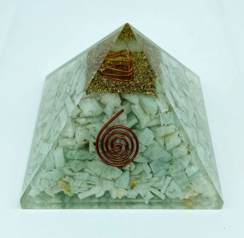 Amazonite Orgonite Reiki Pyramid -2 Inch
