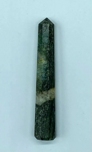 Moss Agate Obelisk Tower Point