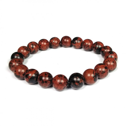 Mahagony Obsidian Beads Bracelet 8 mm