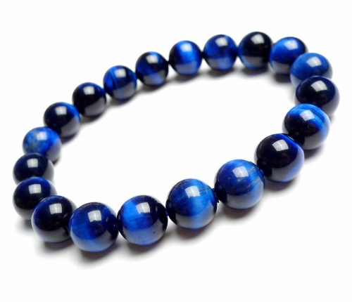 Blue Sapphire Beads Bracelet 8 mm
