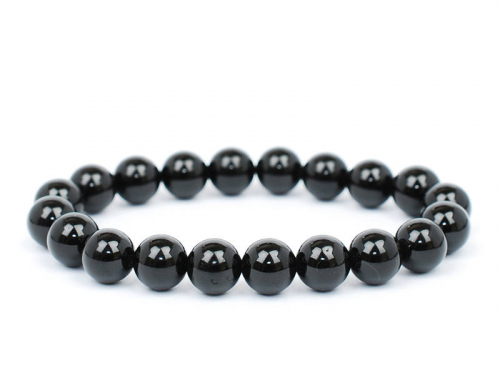 Black Tourmaline Beads Bracelet 8 mm