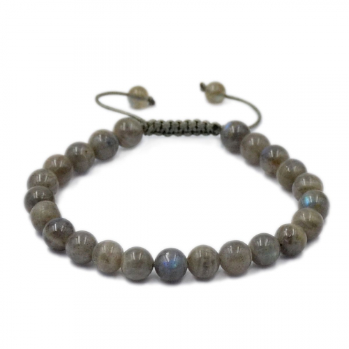 Labradorite Beads Cord Bracelet 8 mm