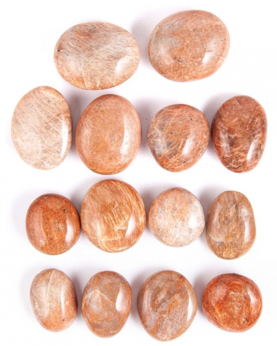 Peach Moonstone Thumb Worry Stone 30-40 mm