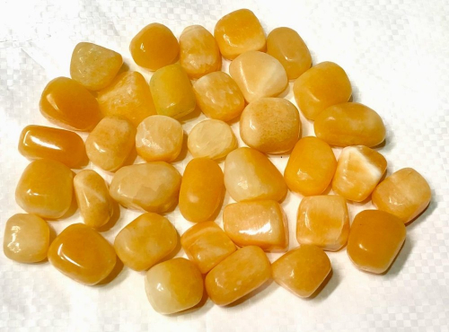 Yellow Aragonite Tumbled Stones