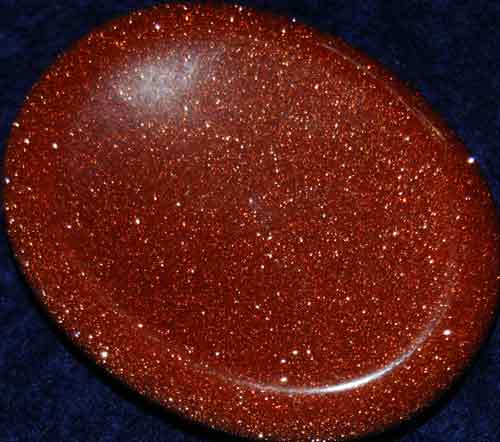 Red Goldstone Thumb Worry Stone