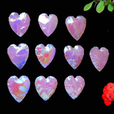 Rose Aura Quartz Heart Shaped Carved Arrowheads