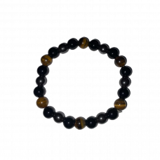 Tiger + Hematite + Rainbow Obsidian Bracelet 8 mm