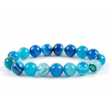 Blue Onyx Beads Bracelet 8 mm