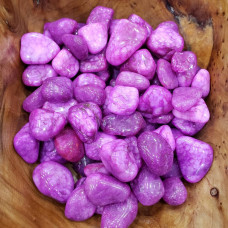 Dyed (Purple) Crackled Chalcedony Tumbled Stones