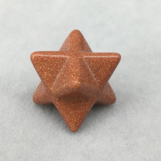 Red Goldstone Merkaba Star