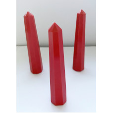 Synthetic Dyed Pink Obelisk Tower Point