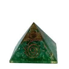 Green Onyx Orgonite Reiki Pyramid -2 Inch