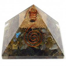 Labradorite Orgonite Reiki Pyramid -2 Inch