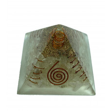 Crystal Quartz Edge Coil Orgonite Reiki Pyramid -2 INCH