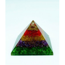 Multicolor Onyx Orgonite Reiki Pyramid -3 INCH Multicolor Onyx Orgonite Reiki Pyramid -3 INCH