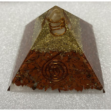 Red Jasper Orgonite Reiki Pyramid -3 INCH