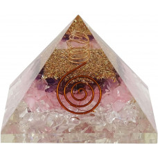 Rose Amethyst Crystal Orgonite Reiki Pyramid -3 INCH Rose Amethyst Crystal Orgonite Reiki Pyramid -3 INCH