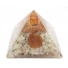 Rainbow Moonstone Orgonite Reiki Pyramid -3 INCH Rainbow Moonstone Orgonite Reiki Pyramid -3 INCH