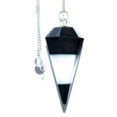 Black White Banded Multifaceted Pendulum