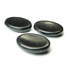 Black Tourmaline Thumb Worry Stone 30-40 mm