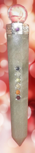 Green Aventurine Crystal Sphere Healing Stick