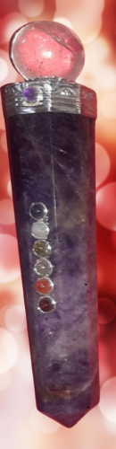 Amethyst Jumbo Crystal Sphere Healing Stick