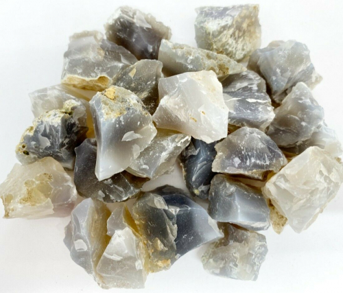 Grey Agate Rough Mineral Chunks