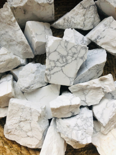 Howlite Rough Mineral Chunks