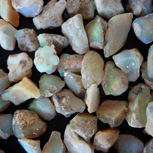 White Opal Rough Mineral Chunks