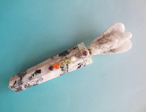 Rainbow Moonstone Angel Healing Stick