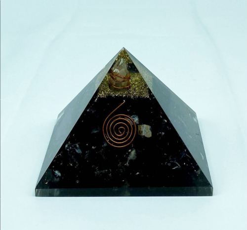 Black Tourmaline Orgonite Reiki Pyramid -3 INCH