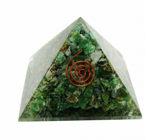 Green Jade Orgonite Reiki Pyramid -3 INCH