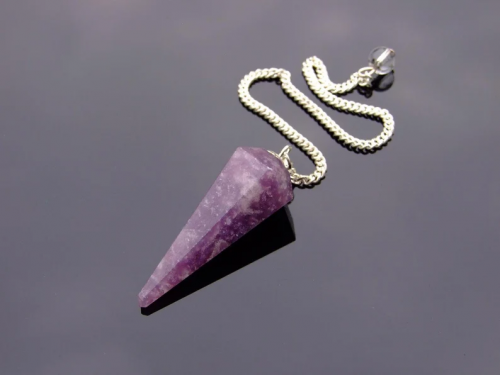 Lepidolite Multifaceted Pendulum