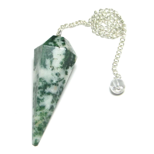 Tree Agate Multifaceted Pendulum