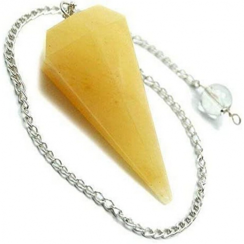 Yellow Aventurine Multifaceted Pendulum