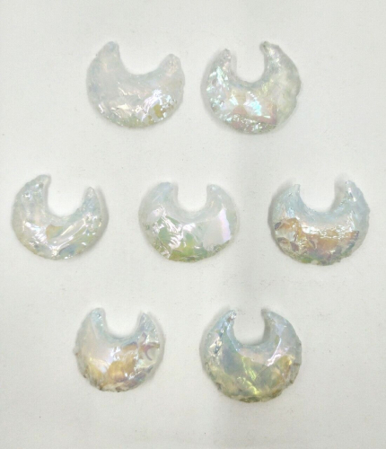 Angel Aura Quartz Moon shaped Carved Arrowheads