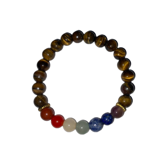 Tiger w/ Chakra Bracelet 8 mm