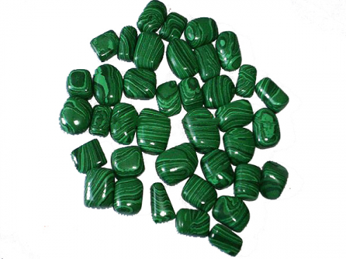 Synthetic Malachite Tumbled Stones