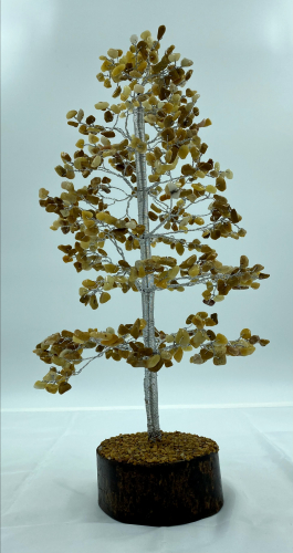 16" 700 Gemstones Yellow Jasper Gemstone Tree