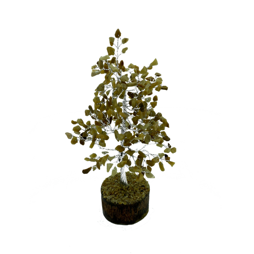 10" 300 Gemstones Yellow Jasper Agate Stone Gemstone Trees