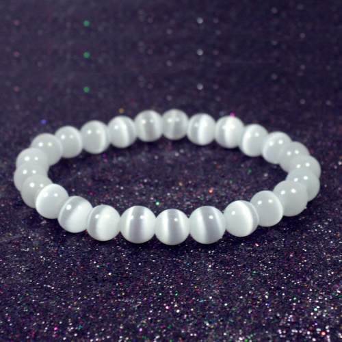 Selenite Beads Bracelet 8 mm