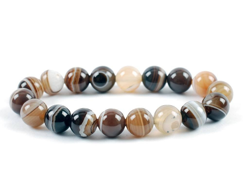 Botswana Agate Beads Bracelet 8 mm
