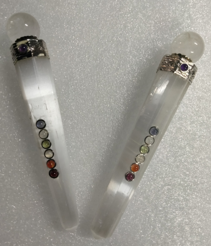 Selenite Jumbo Crystal Sphere Healing Stick