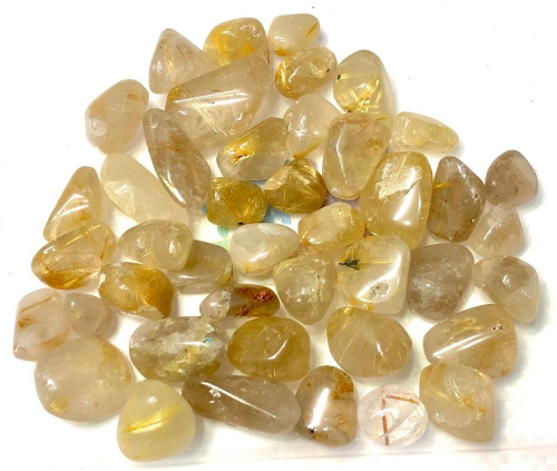 Golden Rutile Tumbled Stones
