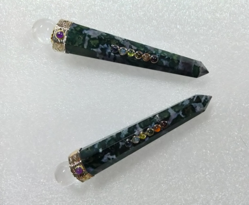 Moss Agate Healing Stick