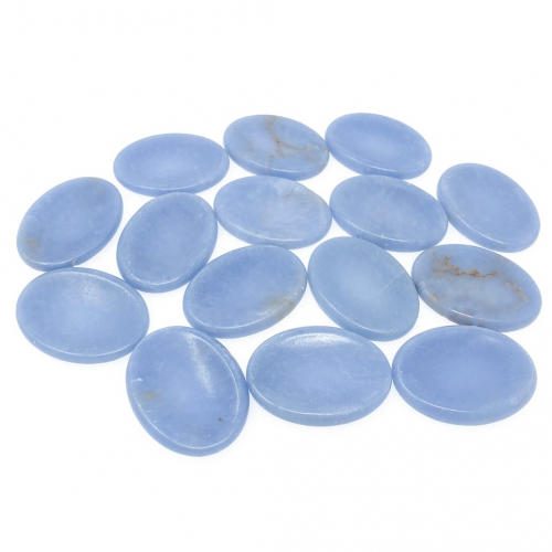 Angelite Thumb Worry Stone