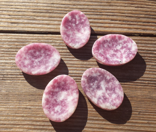Lepidolite Thumb Worry Stone
